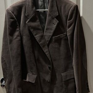 Sergio Valente Gray Corduroy Blazer with Elbow patch- Size 44R , Dry Clean only